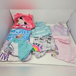 Girls Pajamas Pjs Sleepwear Size 10-12 (14 PIECES) Shorts Pants Toos Nightgowns